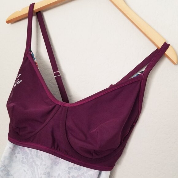 Athleta Marrakesh Side Scrunch Tankini Swim Top Mini Dress Wired 38 D/DD UPF 50+ - Picture 9 of 16